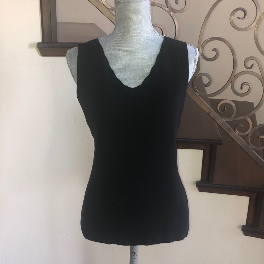 ‼️SOLD‼️NWOT PIERRE CARDIN Black Career Knit Shell